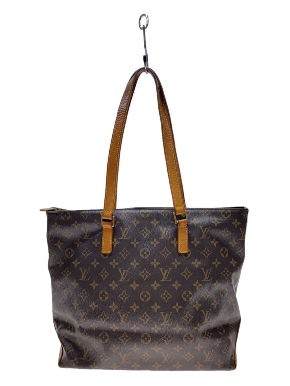 LOUIS VUITTON Tote Bag Leather Brown